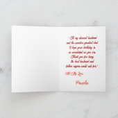 写真付きの誕生日グリーティングカード サンキューカード (内部)