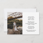 写真付きの駆け落ち結婚式招待状 招待状 (裏面)