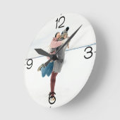 写真付きアクリルの壁掛パーソナライズされたけ時計を追加 ラウンド壁時計 (傾斜)