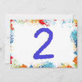 写真付きアートの誕生日パーティー招待状 招待状 (裏面)