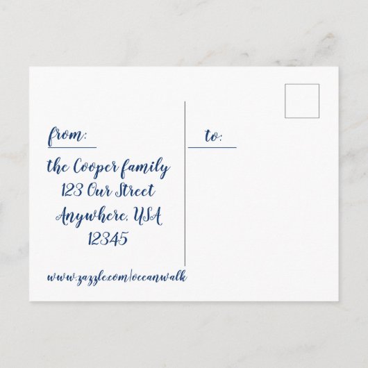 写真付きイースターポストカード ポストカード (裏面)