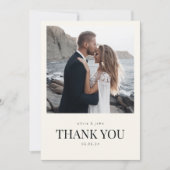 写真付きウェディング感謝カード 招待状 (正面)