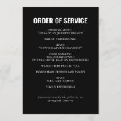 写真付きエレガントの葬儀プログラム プログラム (裏面)