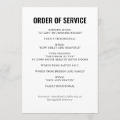 写真付きエレガントの葬儀プログラム プログラム (裏面)