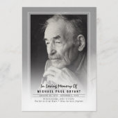 写真付きエレガントの葬儀プログラム プログラム (正面)