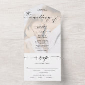 写真付きエレガントオールインワン結婚式招待状 オールインワン招待状 (内側)