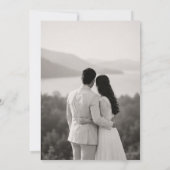 写真付きエレガントモノグラム結婚式招待状 招待状 (裏面)