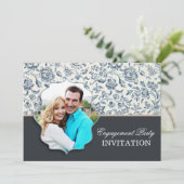 写真付きエンゲージメントパーティーの招待状 招待状 (スタンド正面)