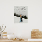 写真付きエンゲージメントパーティーウェルカムサインポスター ポスター (キッチン)