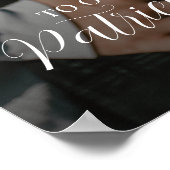 写真付きエンゲージメントパーティーウェルカムサイン ポスター (角)