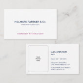 写真付きエージェントプロフェッショナルカパーソナライズされたード 名刺 (正面/裏面)