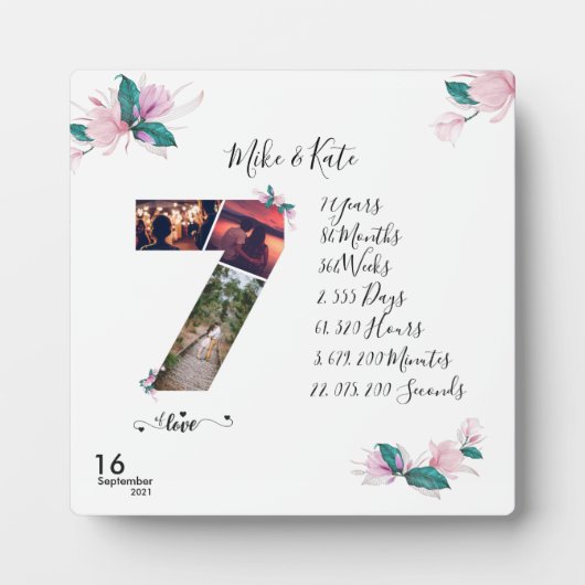 写真付きオリジナルアニバーサリーカード フォトプラーク (正面)