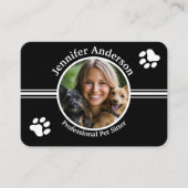 写真付きカスタマイズ可能ペットシッター名刺 名刺 (正面)