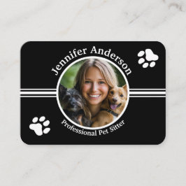 写真付きカスタマイズ可能ペットシッター名刺 名刺
