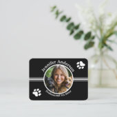 写真付きカスタマイズ可能ペットシッター名刺 名刺 (スタンド正面)