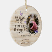 写真付きカスタム犬メモリアルオーナメント セラミックオーナメント (右)