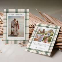 写真付きクリスマスカードのプレイド