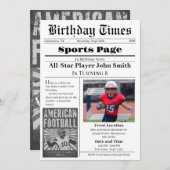 写真付きサッカーバースデー招待状 招待状 (正面/裏面)