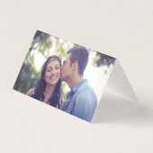 写真付きシックな手書きサンキューカード (裏面)