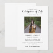 写真付きシンプルなライフセレブレーション招待状 招待状 (正面/裏面)