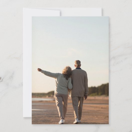 写真付きシンプルな記念日パーティーの招待状 招待状 (裏面)