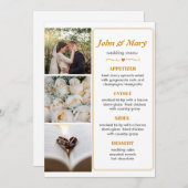 写真付きシンプルウェディングメニュー 招待状 (正面/裏面)