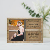 写真付きシートミュージック- 3x5 Gradアナウンス 招待状 (スタンド正面)