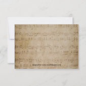 写真付きシートミュージック- 3x5 Gradアナウンス 招待状 (裏面)