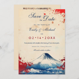 写真付きジャポネスク調和と富士山 セーブザデート