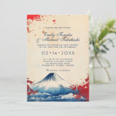 写真付きジャポネスク調和と富士山 招待状 (スタンド正面)