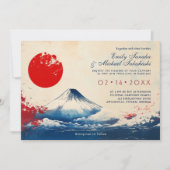 写真付きジャポネスク調和と富士山 招待状 (正面)