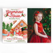 写真付きジンジャーブレッドハウスの飾り付けパーティー 招待状