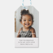 写真付きスクリプトガール感謝タグ ギフトタグ (正面)