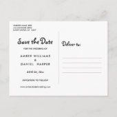 写真付きスクリプト セーブ・ザ・デート ポストカード (裏面)