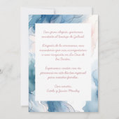 写真付きスペインの水彩画バウティズム 招待状 (裏面)