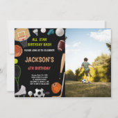 写真付きスポーツ招待状 招待状 (正面)