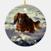 写真付きダシュントのクリスマスオーナメント セラミックオーナメント (裏面)