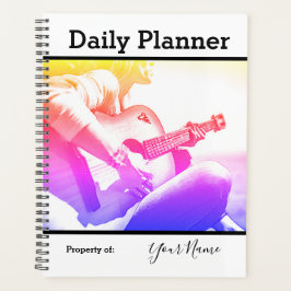 写真付きデイリー planner 女性ギタリスト HAMbWG プランナー手帳
