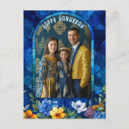 写真付き🕎ハッピーハヌカー、ステンドグラス ポストカード