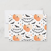 写真付きハロウィンパーティの招待状 招待状 (裏面)