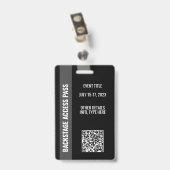 写真付きバックステージ・パス イベントタイトル バッジ (裏面 （クリップ付）)