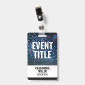 写真付きバックステージ・パス イベントタイトル バッジ (正面 （クリップ付）)