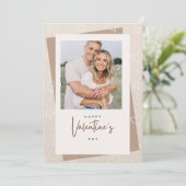 写真付きバレンタインデーカード（ピンク） シーズンカード (スタンド正面)