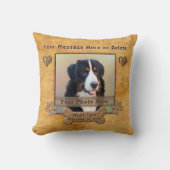 写真付きパーソナライズされたの装飾的な犬用枕 クッション (正面)