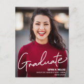 写真付きパーソナライズされた看護大学院生 案内ポストカード (正面)