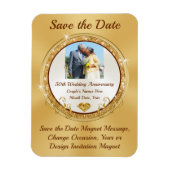 写真付きパーソナライズ、50周年記念「保存の日」 マグネット (縦)