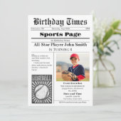 写真付きパーソナル野球誕生日招待状 招待状 (スタンド正面)