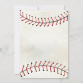 写真付きパーソナル野球誕生日 招待状 (裏面)