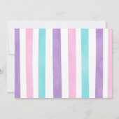 写真付きパープルの人魚の誕生日招待状 招待状 (裏面)