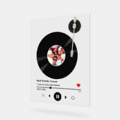 写真付きビニールレコード |友最高の人は家族 アクリルサイン (傾斜)